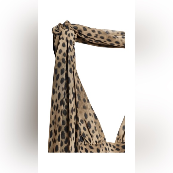 Zara Leopard-Print Maxi Slip Dress in Tan and Black - Picture 3 of 7